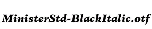 MinisterStd-BlackItalic