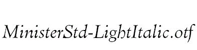 MinisterStd-LightItalic