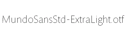 MundoSansStd-ExtraLight