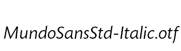 MundoSansStd-Italic