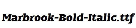 Marbrook-Bold-Italic