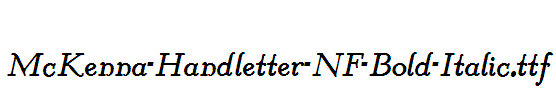 McKenna-Handletter-NF-Bold-Italic