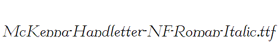 McKenna-Handletter-NF-Roman-Italic