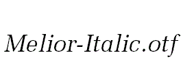 Melior-Italic