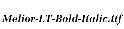 Melior-LT-Bold-Italic