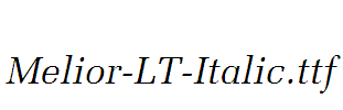 Melior-LT-Italic