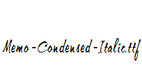 Memo-Condensed-Italic