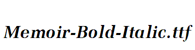 Memoir-Bold-Italic