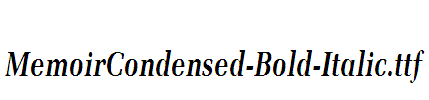 MemoirCondensed-Bold-Italic