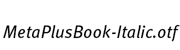 MetaPlusBook-Italic