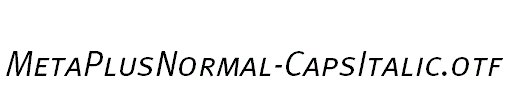 MetaPlusNormal-CapsItalic