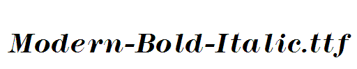 Modern-Bold-Italic