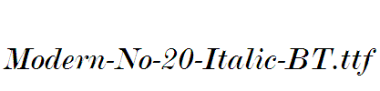 Modern-No-20-Italic-BT