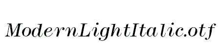 ModernLightItalic