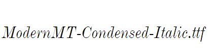 ModernMT-Condensed-Italic