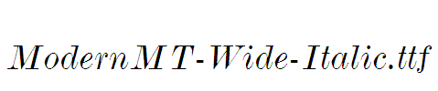 ModernMT-Wide-Italic