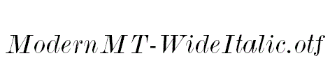 ModernMT-WideItalic