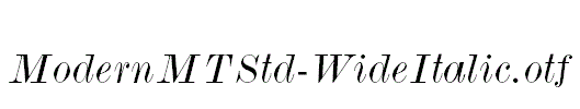 ModernMTStd-WideItalic