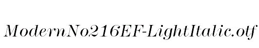 ModernNo216EF-LightItalic