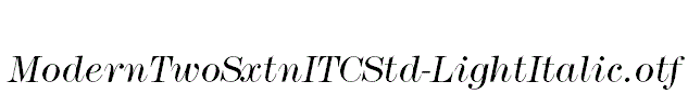 ModernTwoSxtnITCStd-LightItalic