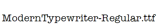 ModernTypewriter-Regular