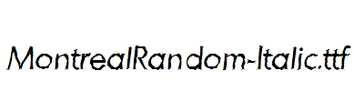 MontrealRandom-Italic