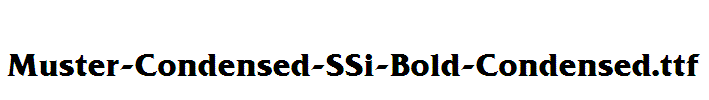 Muster-Condensed-SSi-Bold-Condensed