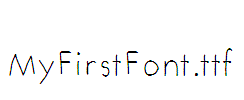 MyFirstFont