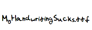 MyHandwritingSucks