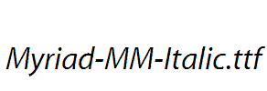 Myriad-MM-Italic