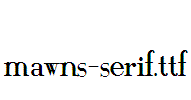 mawns-serif