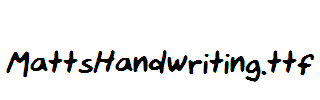 MattsHandwriting