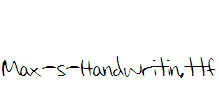 Max-s-Handwritin