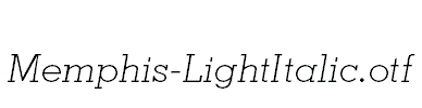 Memphis-LightItalic