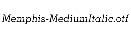 Memphis-MediumItalic