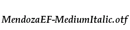 MendozaEF-MediumItalic