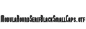 ModulaRoundSerifBlackSmallCaps