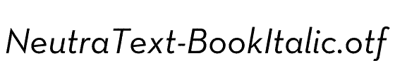 NeutraText-BookItalic