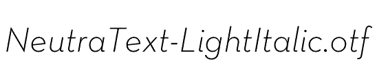 NeutraText-LightItalic