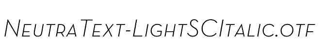 NeutraText-LightSCItalic