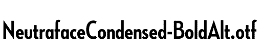 NeutrafaceCondensed-BoldAlt