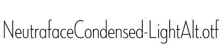 NeutrafaceCondensed-LightAlt