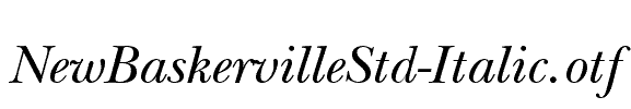 NewBaskervilleStd-Italic