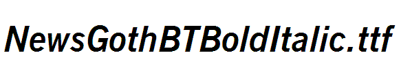 NewsGothBTBoldItalic