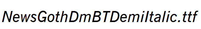 NewsGothDmBTDemiItalic