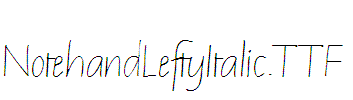 NotehandLeftyItalic