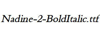 Nadine-2-BoldItalic