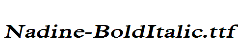 Nadine-BoldItalic