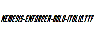 Nemesis-Enforcer-Bold-Italic