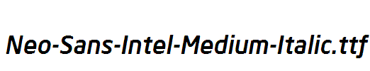 Neo-Sans-Intel-Medium-Italic